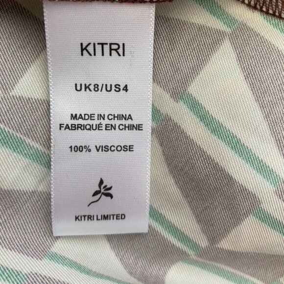 Kitri Savannah Chocolate Tile Midi dress - Picture 9 of 12